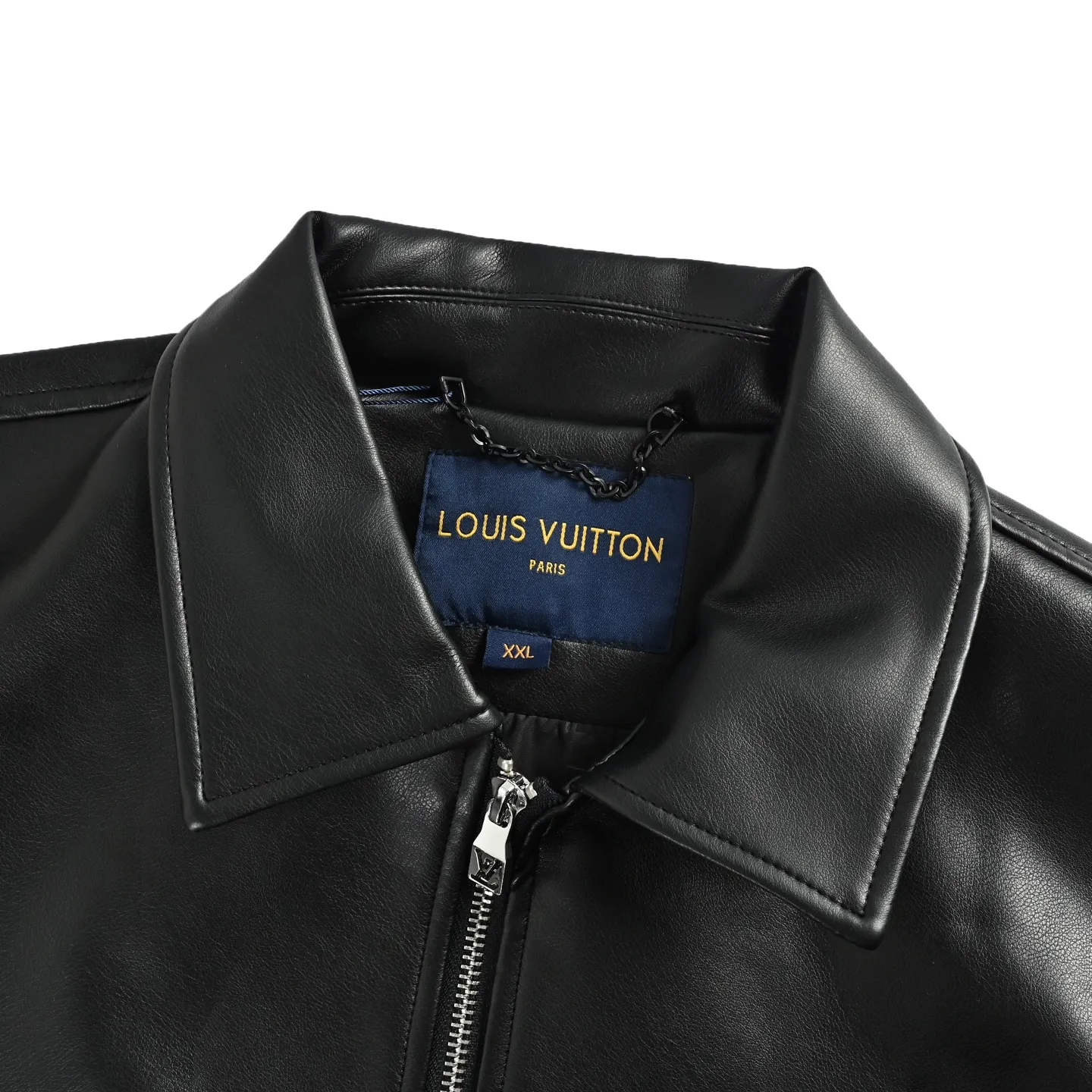 Louis Vuitton Embroidered Logo Koi Embroidered Leather Jacket